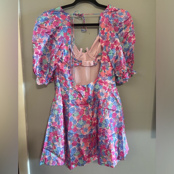 For Love and Lemons Angie Mini Floral Dress Size Small NWT - Picture 11 of 12